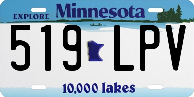 MN license plate 519LPV