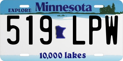 MN license plate 519LPW