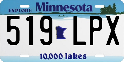 MN license plate 519LPX