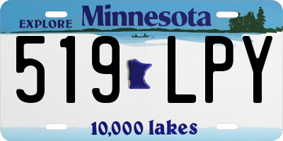 MN license plate 519LPY