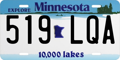 MN license plate 519LQA