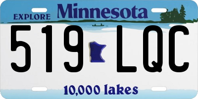 MN license plate 519LQC