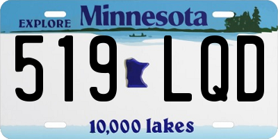 MN license plate 519LQD