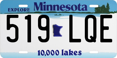 MN license plate 519LQE