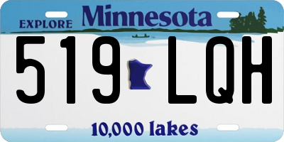 MN license plate 519LQH