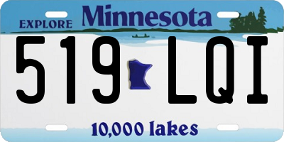 MN license plate 519LQI