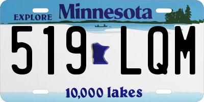 MN license plate 519LQM