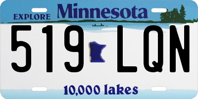 MN license plate 519LQN