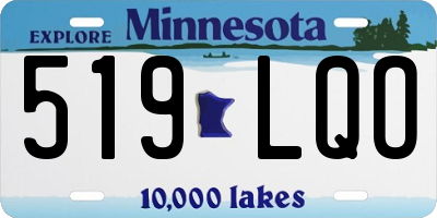 MN license plate 519LQO