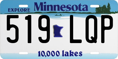 MN license plate 519LQP