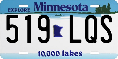 MN license plate 519LQS