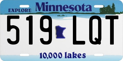 MN license plate 519LQT