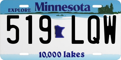 MN license plate 519LQW