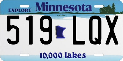 MN license plate 519LQX