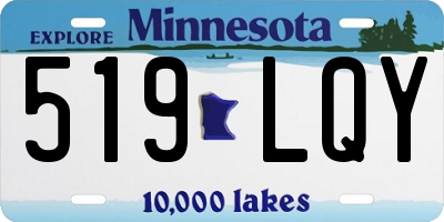 MN license plate 519LQY