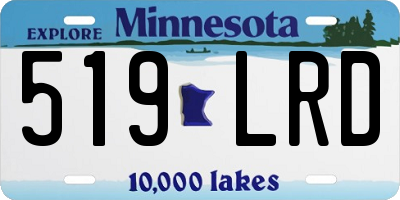 MN license plate 519LRD