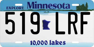 MN license plate 519LRF