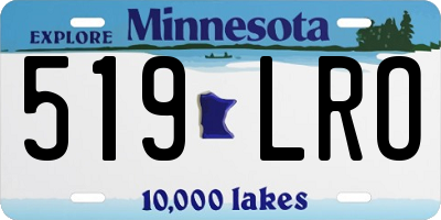 MN license plate 519LRO