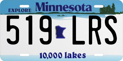 MN license plate 519LRS