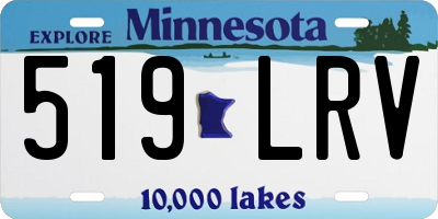 MN license plate 519LRV