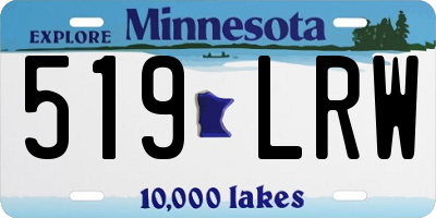 MN license plate 519LRW