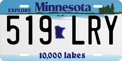 MN license plate 519LRY