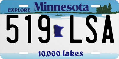 MN license plate 519LSA