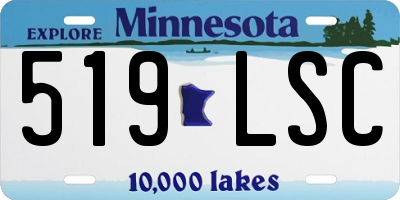 MN license plate 519LSC