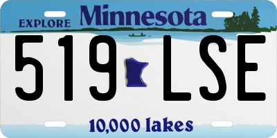 MN license plate 519LSE