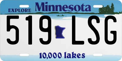 MN license plate 519LSG