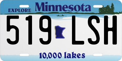 MN license plate 519LSH