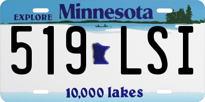 MN license plate 519LSI
