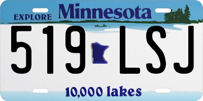 MN license plate 519LSJ