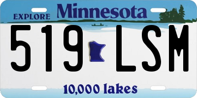 MN license plate 519LSM