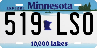 MN license plate 519LSO