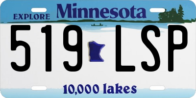 MN license plate 519LSP