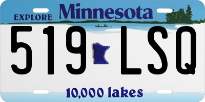 MN license plate 519LSQ