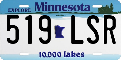 MN license plate 519LSR