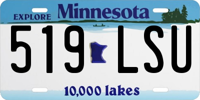 MN license plate 519LSU