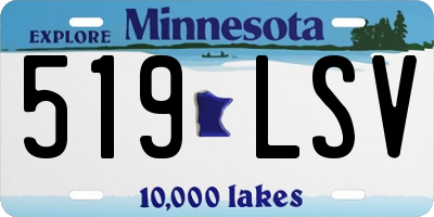 MN license plate 519LSV