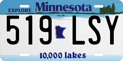 MN license plate 519LSY