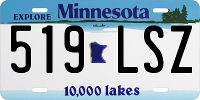 MN license plate 519LSZ