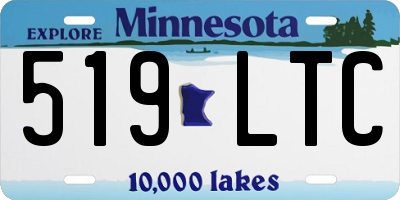 MN license plate 519LTC