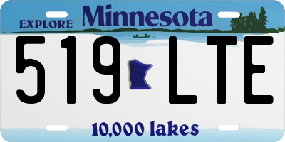 MN license plate 519LTE