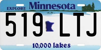 MN license plate 519LTJ