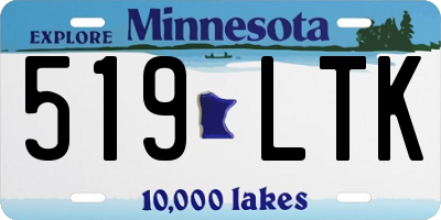 MN license plate 519LTK