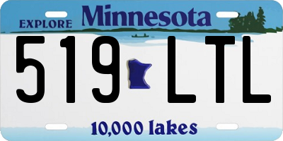 MN license plate 519LTL