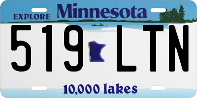 MN license plate 519LTN