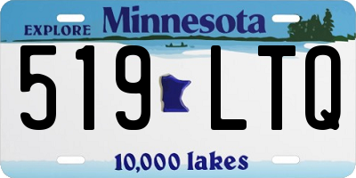 MN license plate 519LTQ