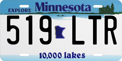 MN license plate 519LTR